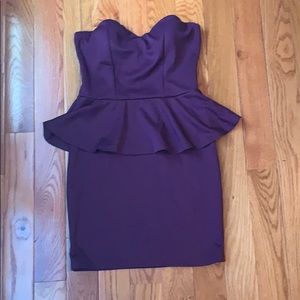 Charlotte Russe purple peplum dress